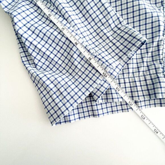 Puma Golf Shorts Flat Front Blue White Checkered Men's Size 34 - Picture 7 of 10